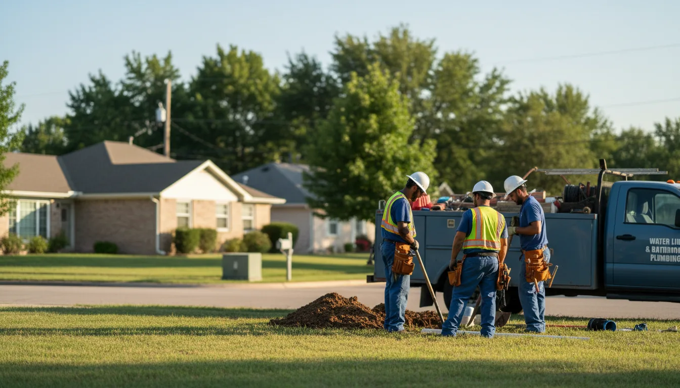 Residential water line and bathroom plumbing service in Birmingham, AL